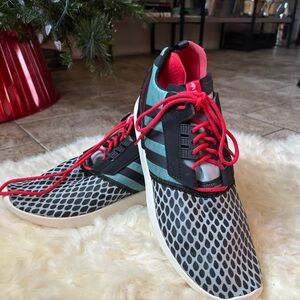 adidas Black and Red Athletic Shoes